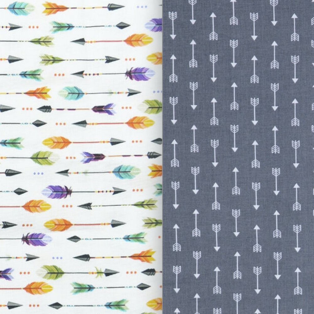 Two 30" pieces of Cotton Woven Arrow Fabric